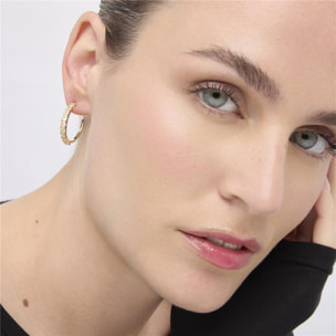 Pendientes acabado oro amarillo de 18k y Circonita Brillante