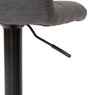 Lot de 2 tabourets de bar "Delek" gris 104x52x45cm