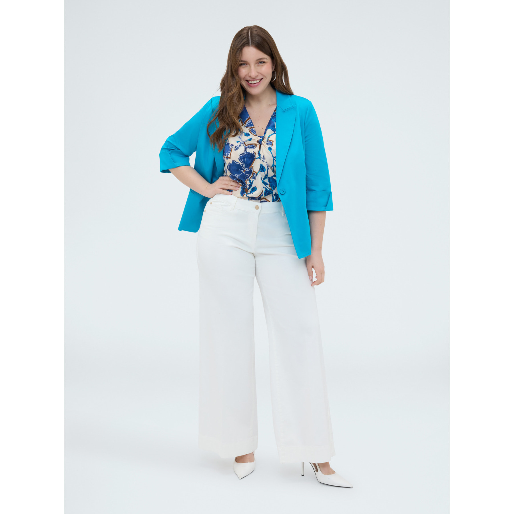 Fiorella Rubino - Blusa stampa floreale - Blu