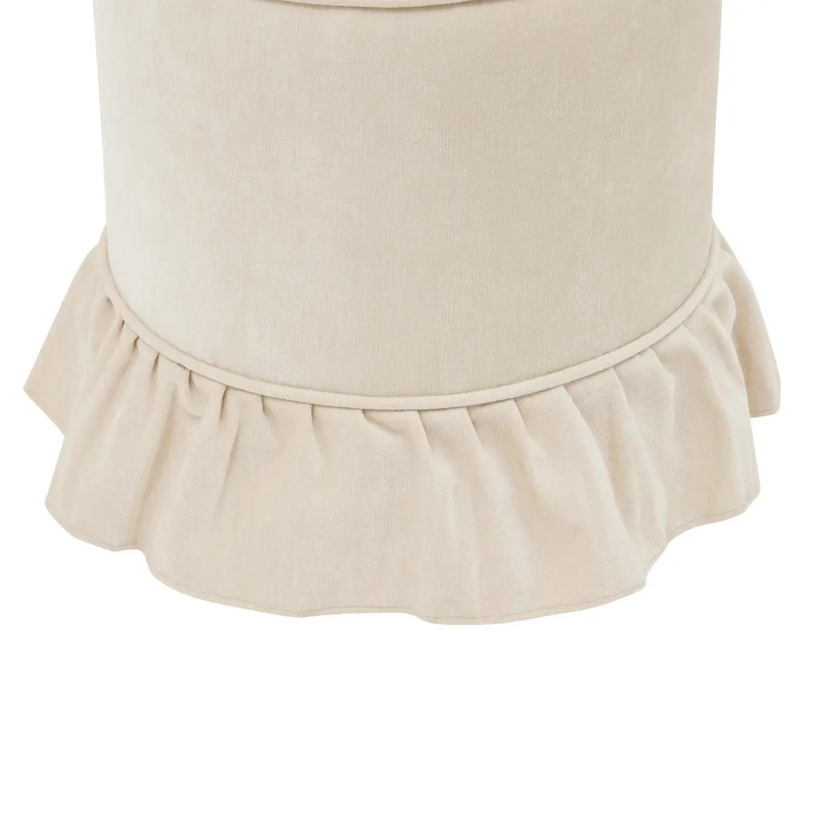 Pouf Fiora rond D.36cm ivoire