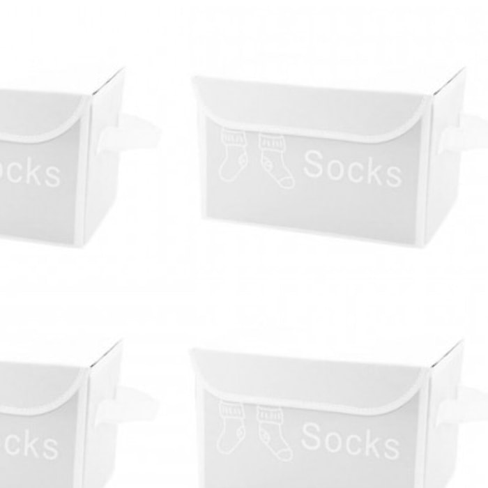 Lot de 4 boîtes de rangement avec couvercle en nylon - SPACE