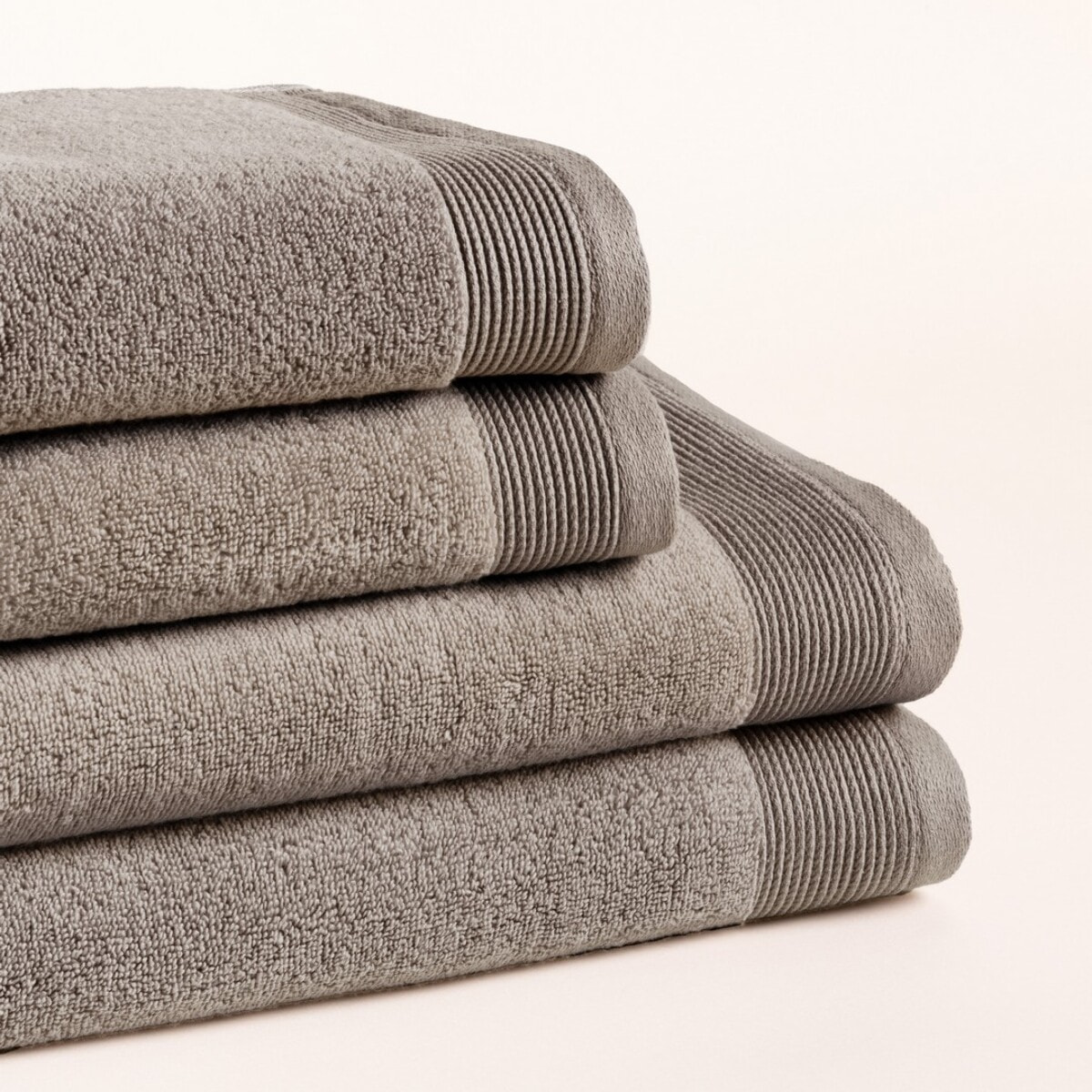 Lot de 4 serviettes Harmony Moka - Zero Twist - 600 grammes