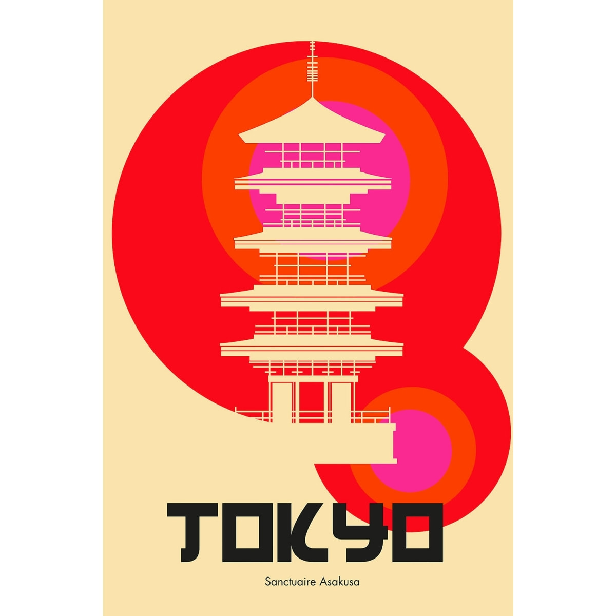 Tableau tokyo temple asakusa Tableau alu Dibond