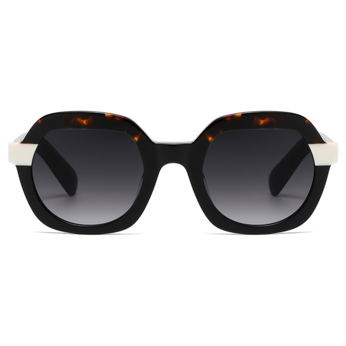 Gafas de sol LENOIR BURDEOS - Negra¬marrón semi con gris degradado