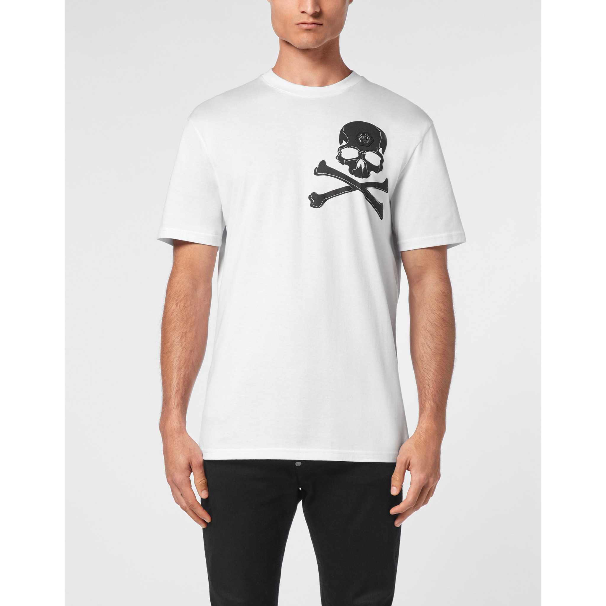 PHILIPP PLEIN T-Shirt Round Neck SKULL&BONES