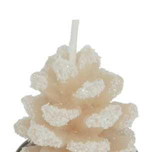 Lot de 4 bougies chauffe-plats 100g pomme de pain enneigée