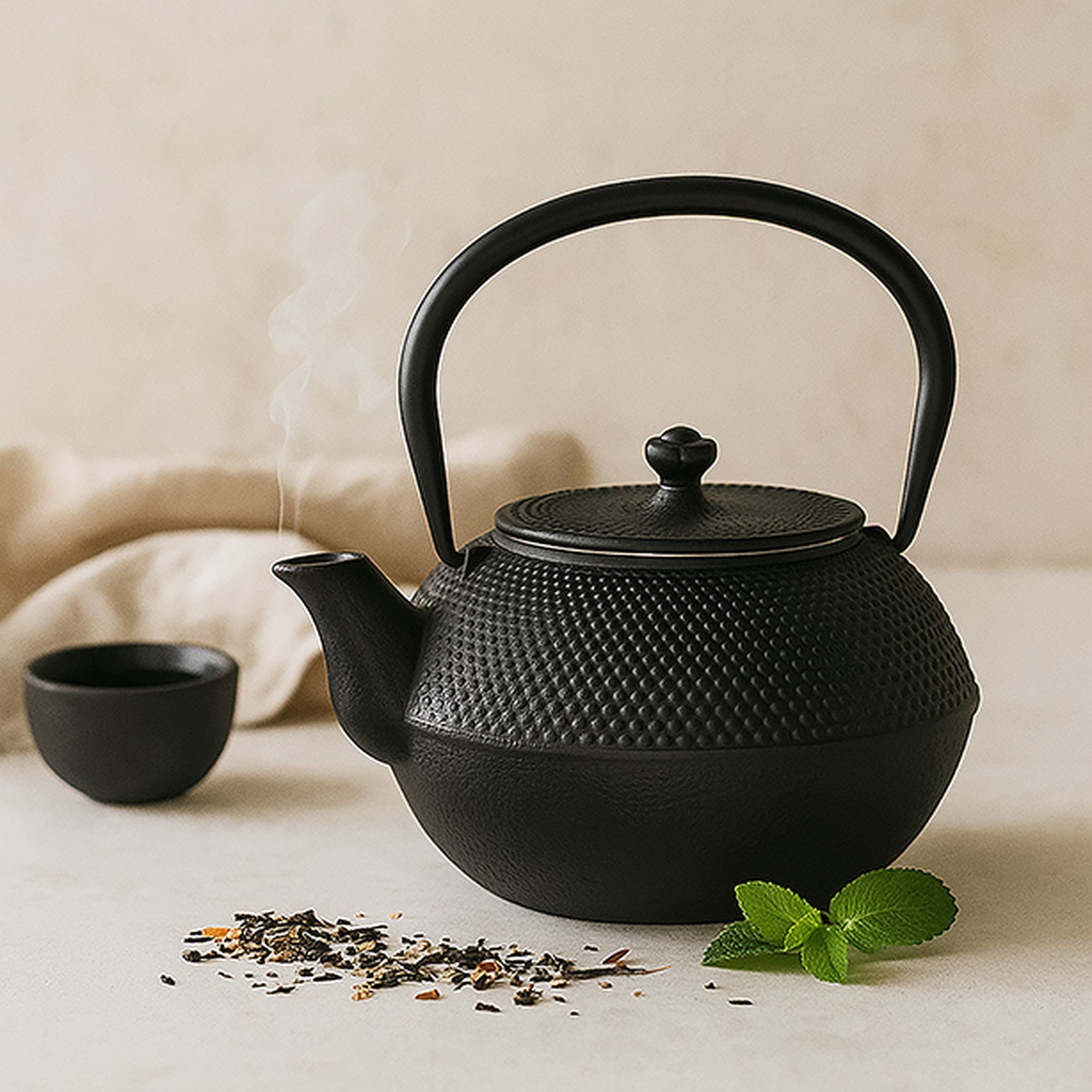 Théière en fonte noire 1,2L TRESOR D'ASIE
