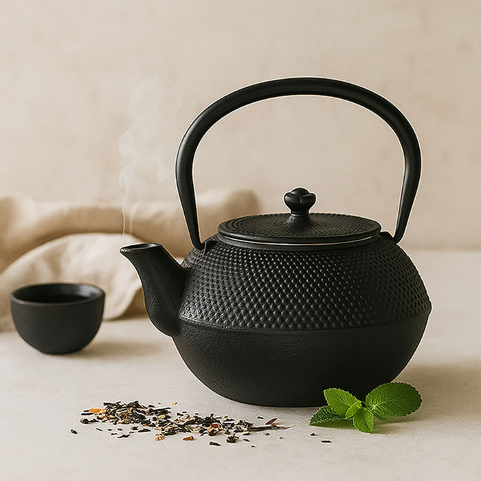 Théière en fonte noire 1,2L TRESOR D'ASIE