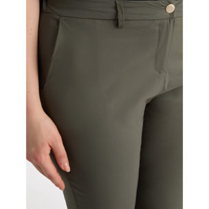 Fiorella Rubino - Pantalones cropped - Verde militare