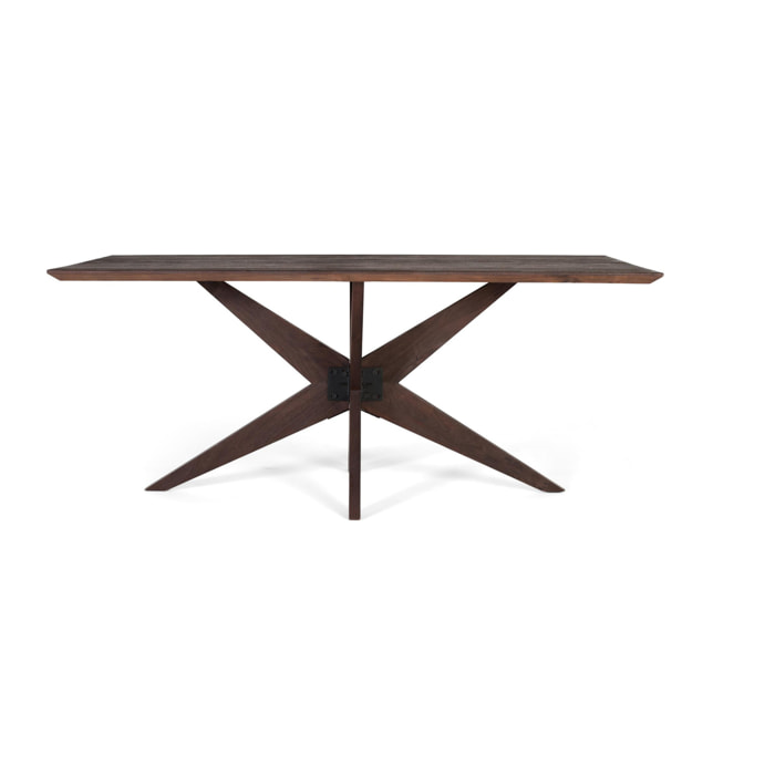 Mesas de Comedor de Madera de Mango 180 Cm Estilo Industrial Vintage