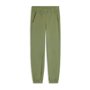 Pantaloni regular in felpa tinto enzimaticamente con fondo elastico