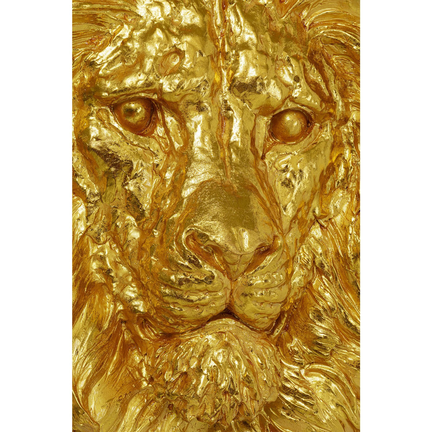 Déco murale XL tête lion doré Kare Design