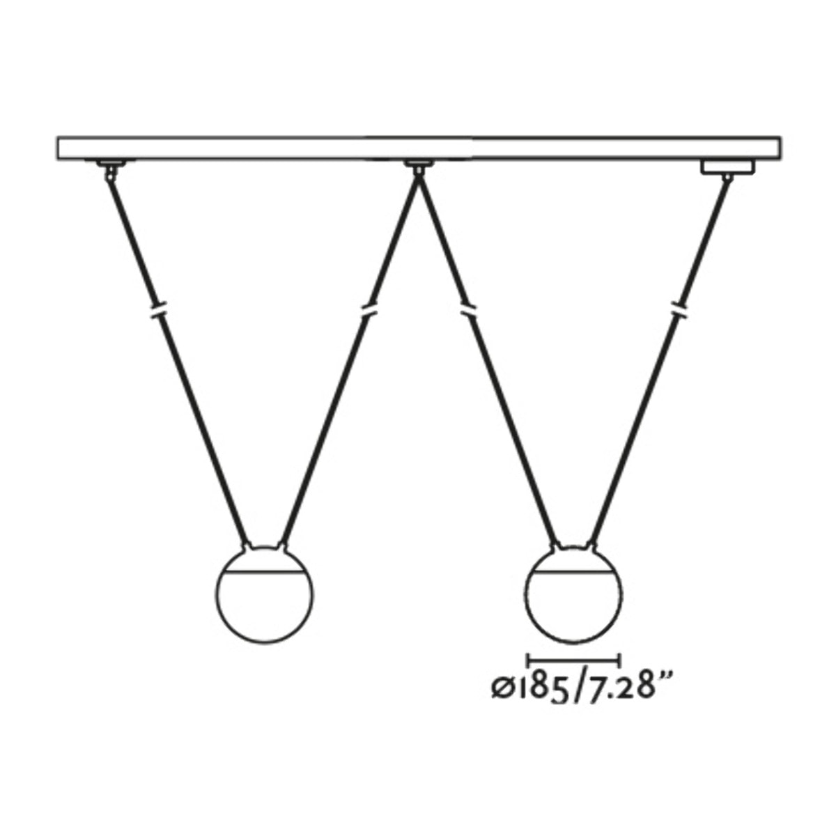 MINE GLASS SPACE 2L Suspension blanche