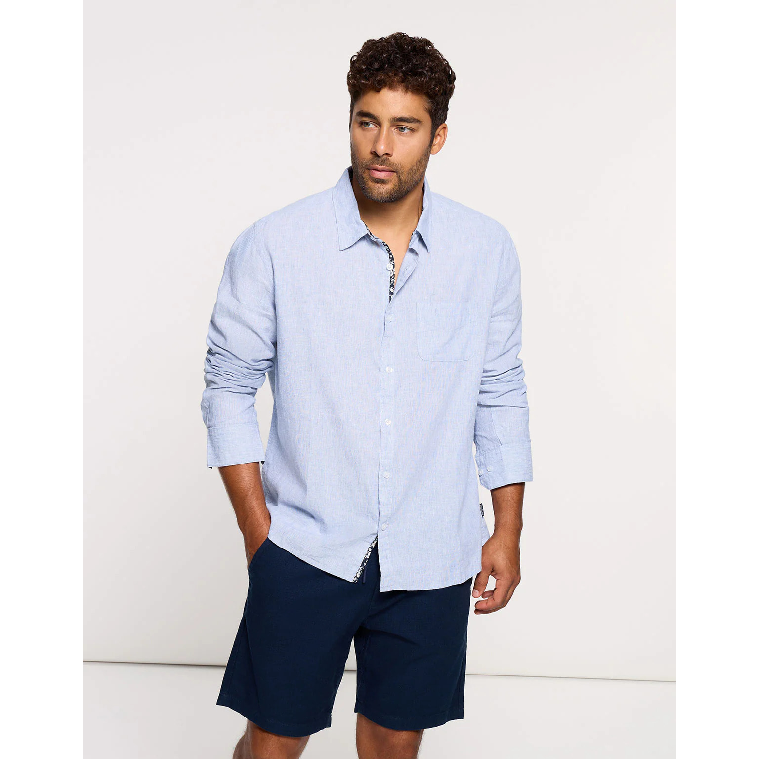 Camisa Manga Larga Azul - Sum