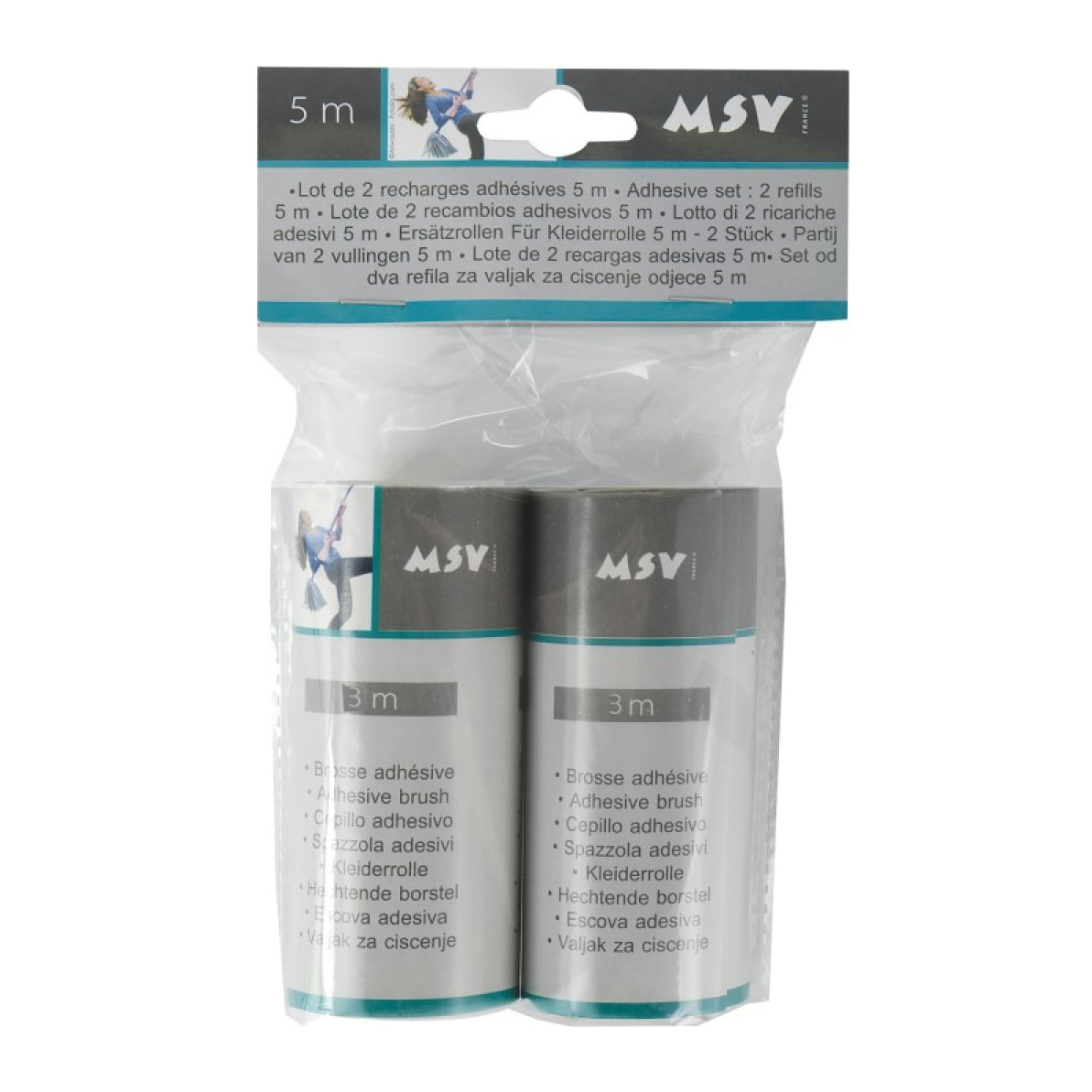 Lot de 2 Recharges adhesif vêtement 3M MSV