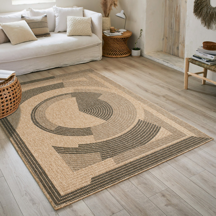 Nature - tapis effet jute noir