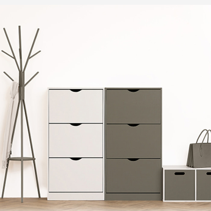 Meuble range-chaussures 3 tiroirs blanc