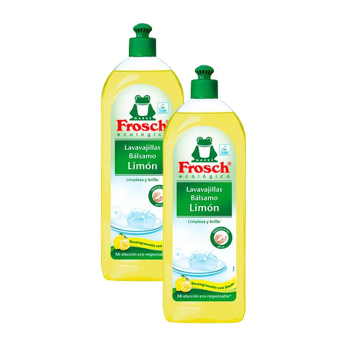 Lavavajillas limón Eco Frosch Pack 2 uds x 750 ml