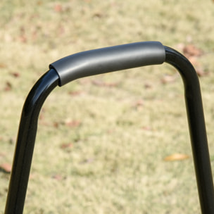 Rodillo para Césped Ancho 50cm Ø30cm Rodillo de Césped de 30L Relleno de Arena o Agua con Mango en U para Jardín Granja Verde Oscuro