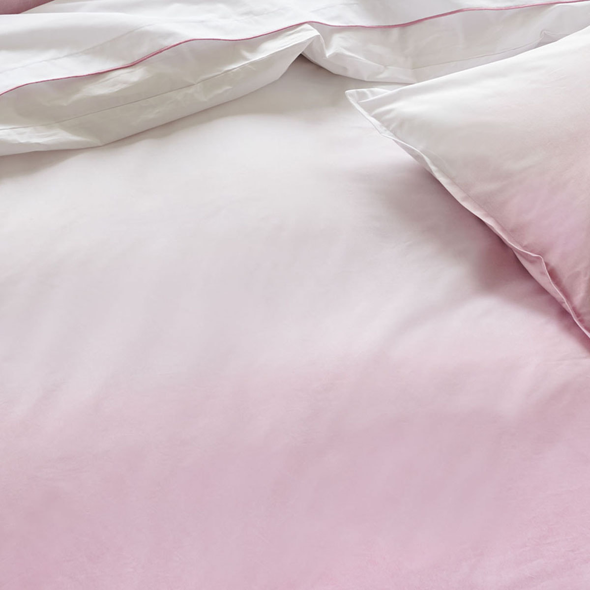 Housse de couette bicolore en percale de coton, SHOSHI, Rose Fuchsia