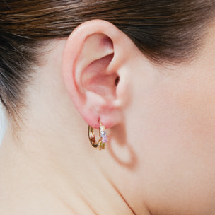 Pendientes Ronxa acabado oro rosa 18k