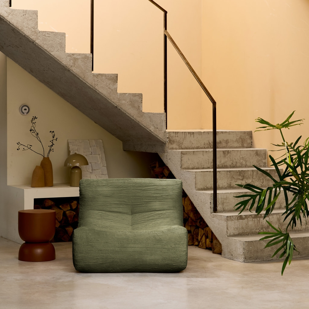 Chauffeuse velours côtelé 1 place SOKOL