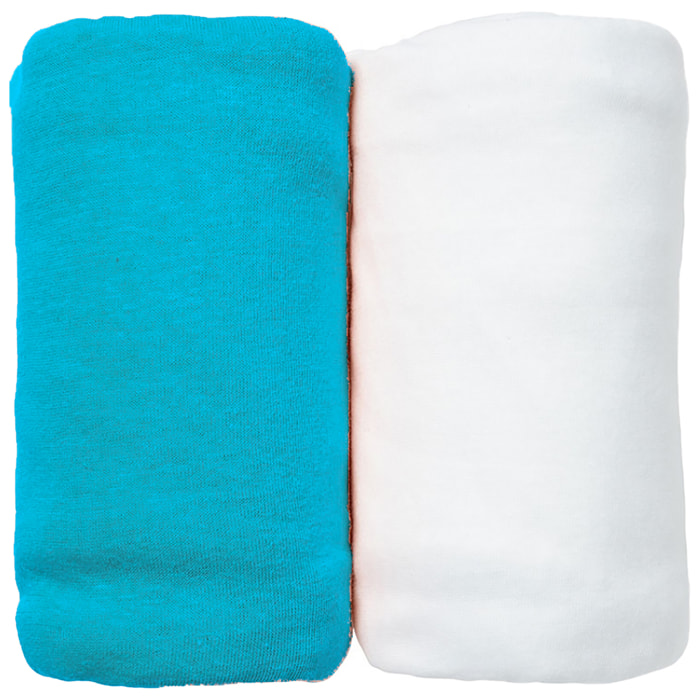 Lot de 2 Draps Housse 40x80 cm jersey Coton bio-Lagon