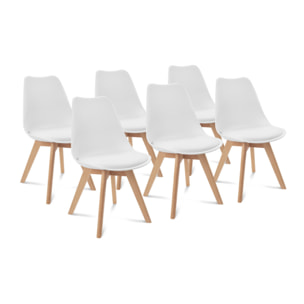 Chaises scandinave Nordia - Blanc