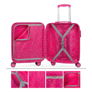 Juego Maleta De Viaje Infantil Juvenil Pequeña Con Neceser Viaje Rígido. Cabina Avión Rígida Y Ligera Con 4 Ruedas Para Niña Niño. Equipaje De Mano 55X40x20 702450B