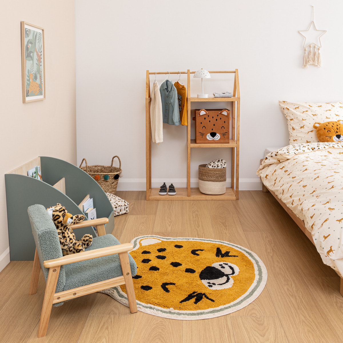 Lampe champignon enfant Jabba métal blanc H26cm