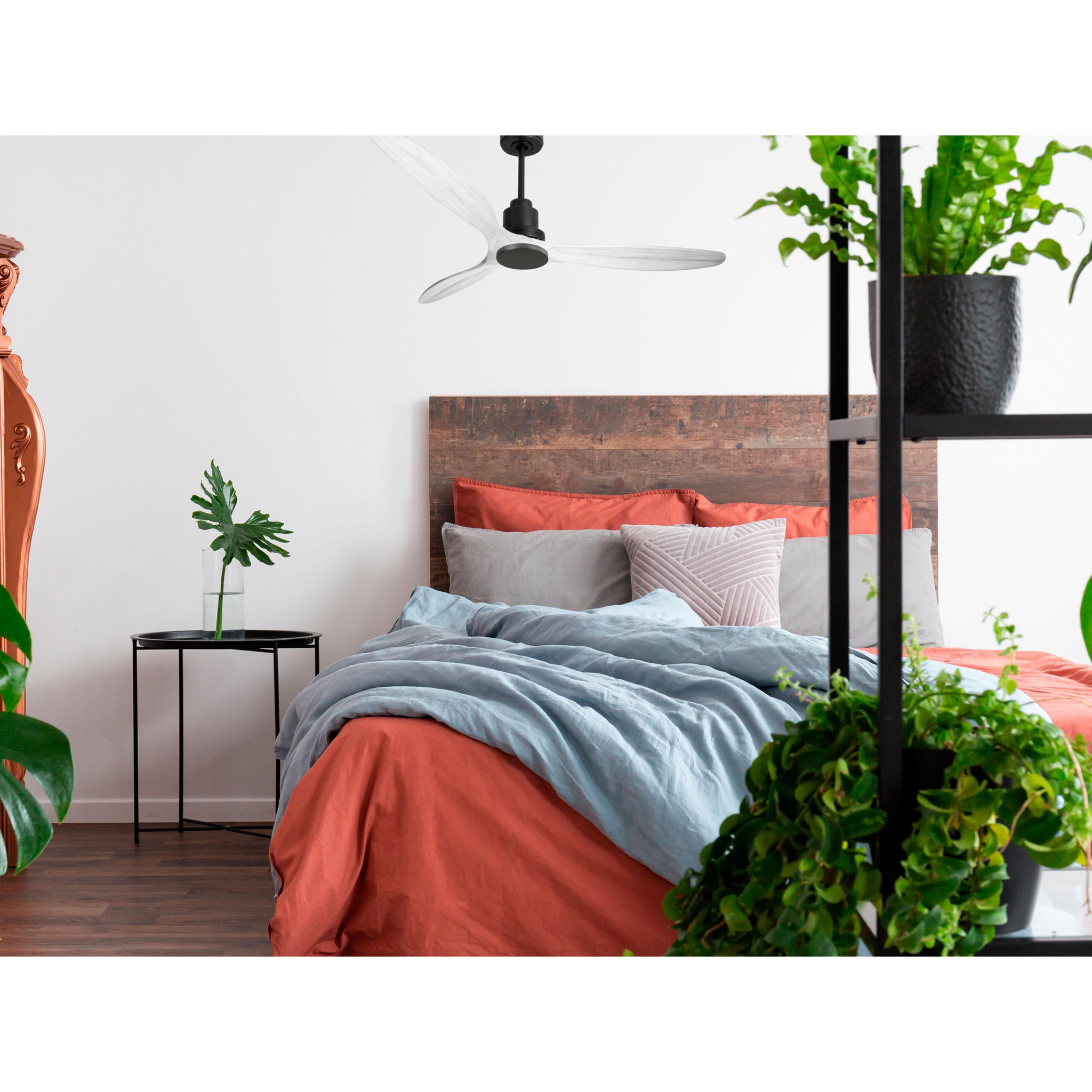 Ventilateur de plafond Réversible  Thermostat Wifi Moteur à courant continu Toits en pente Télécommande Hypersilence Mémoire Shopify Vendible (AUTOMATIQUE)