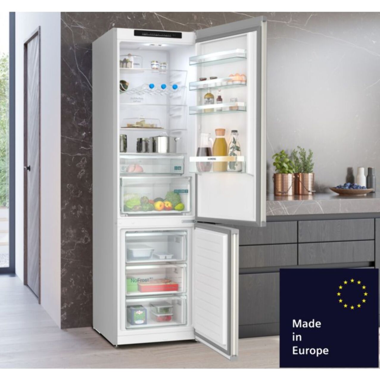 Réfrigérateur combiné SIEMENS KG39N2ICF iQ300, Tiroirs hyperFresh 0°