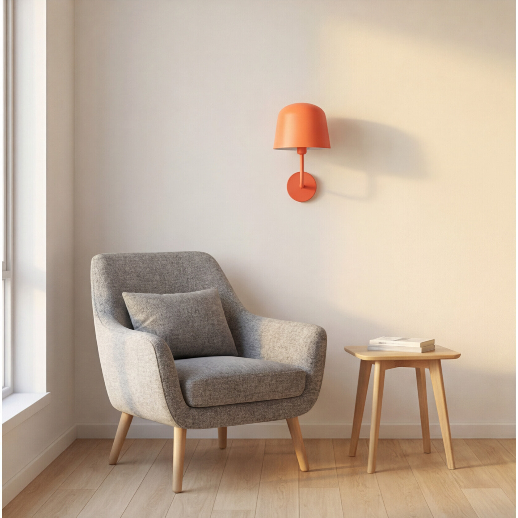 Forlight Fres aplique interior en naranja para bombilla E14