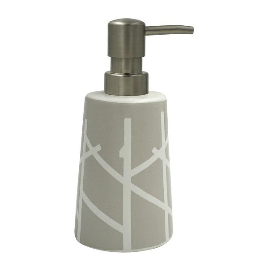 Distributeur de savon Céramique TREE Taupe & Blanc MSV