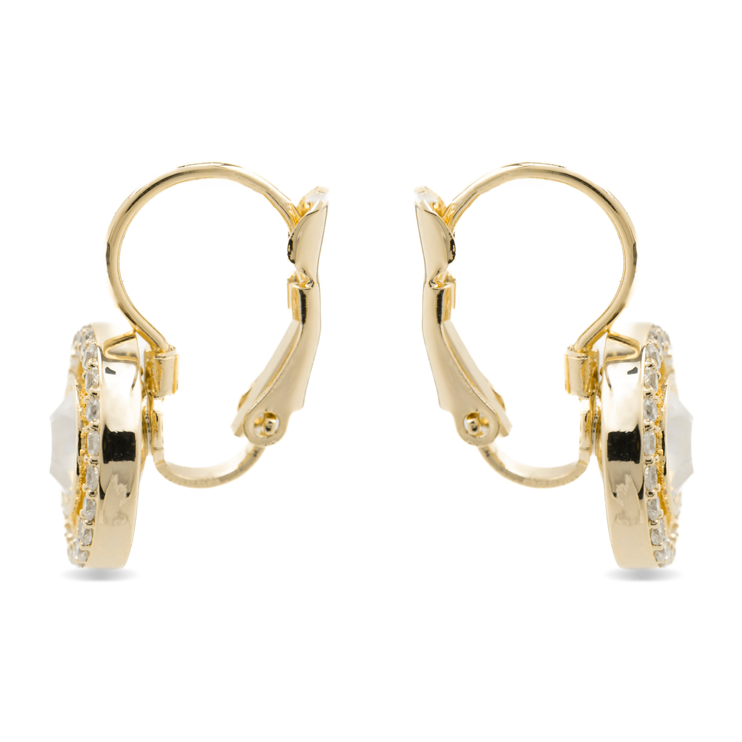 Pendientes con Circonita Brillante acabado oro 18k