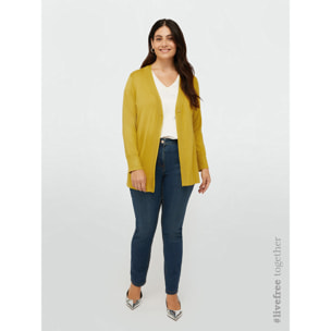 Fiorella Rubino - Cardigan in viscosa LENZING™ ECOVERO™ - Giallo