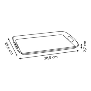 Plateau de service rectangulaire Noël 26x38,5cm