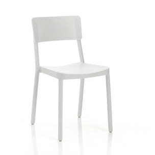 Tomasucci lot de 4 chaises d'intérieur/extérieur ANJA BLANC