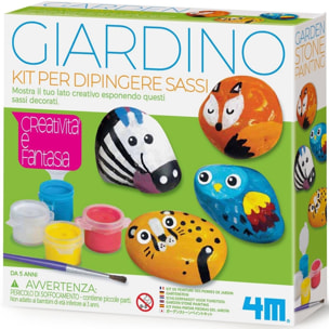 Creatività e Fantasia- Giardino Kit per Dipingere Sassi