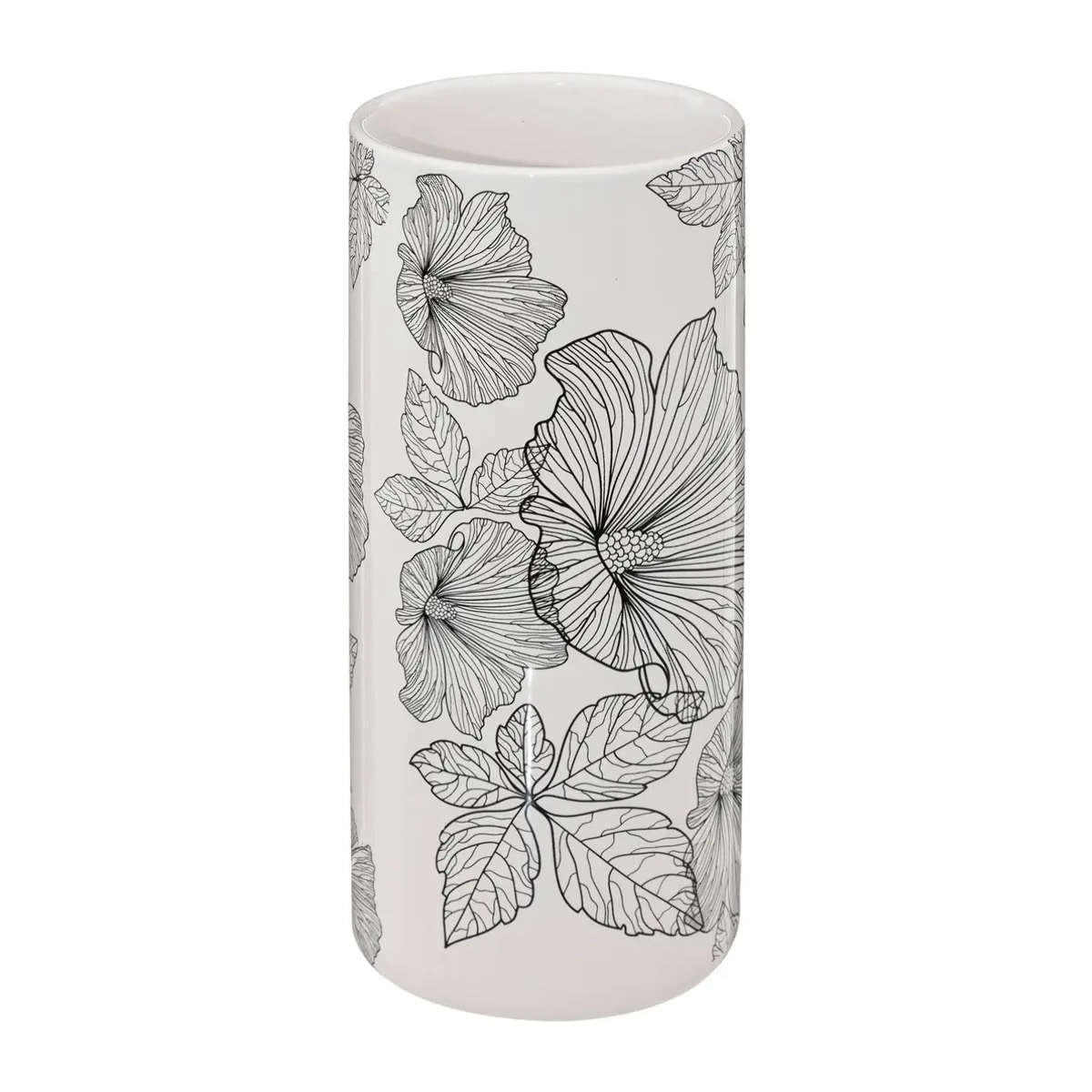 Brosse WC "BlackFlora" noir et blanc