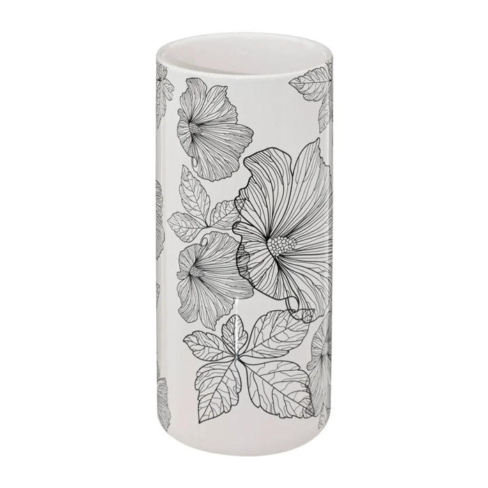 Brosse WC "BlackFlora" noir et blanc