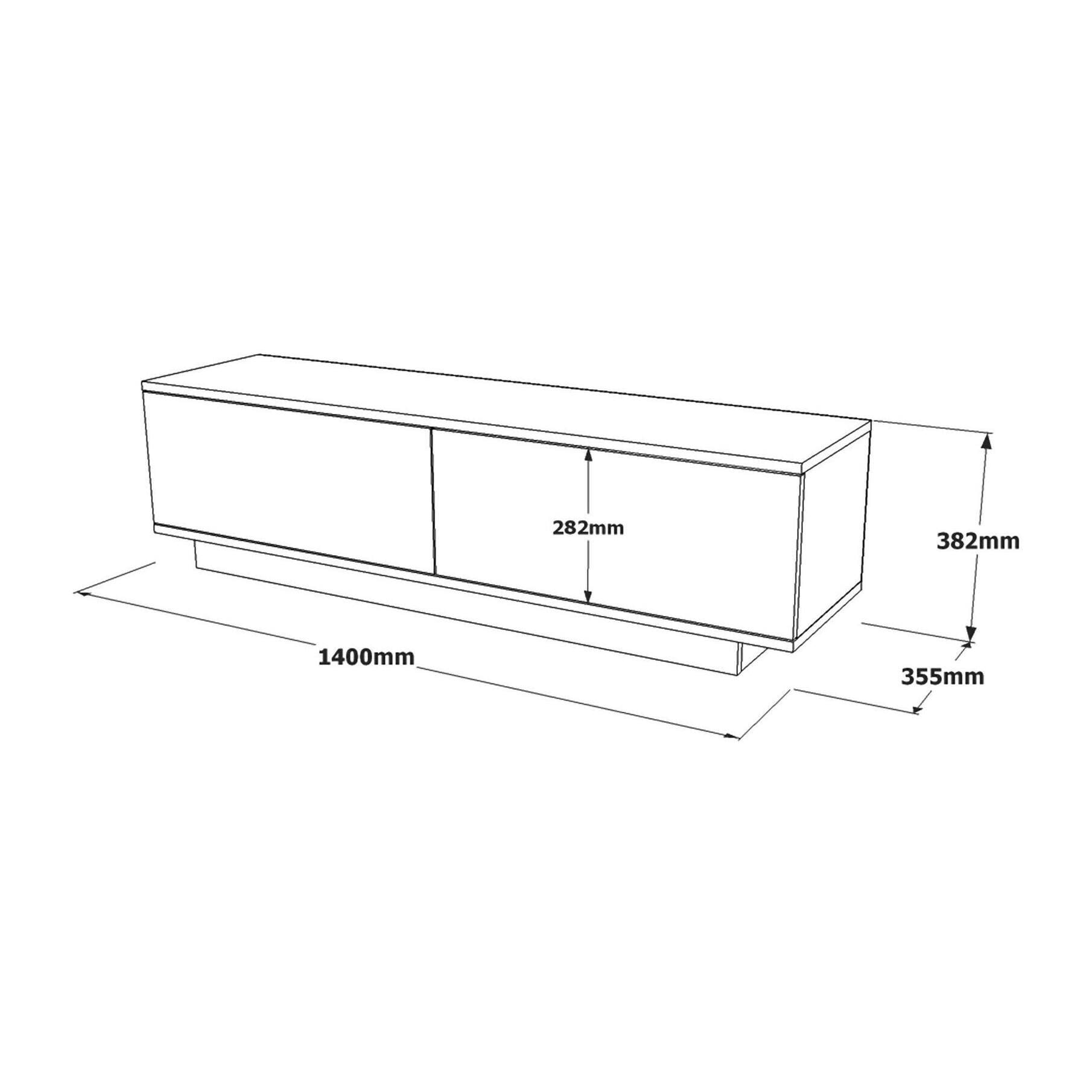 Mobile porta TV Dpoloni, Credenza da soggiorno, Armadio basso per TV, Base parete attrezzata, 140x36h38 cm, Nero