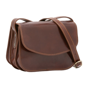 Borsa a tracolla da donna - Modello False - 100% pelle - 22.0 x 16.0 x 9.5 cm