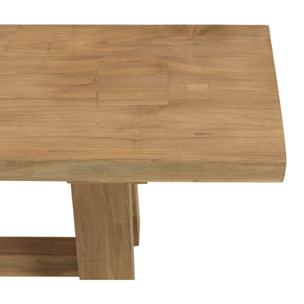 KALLY - Banc de jardin 300x28cm en bois de teck recyclé naturel