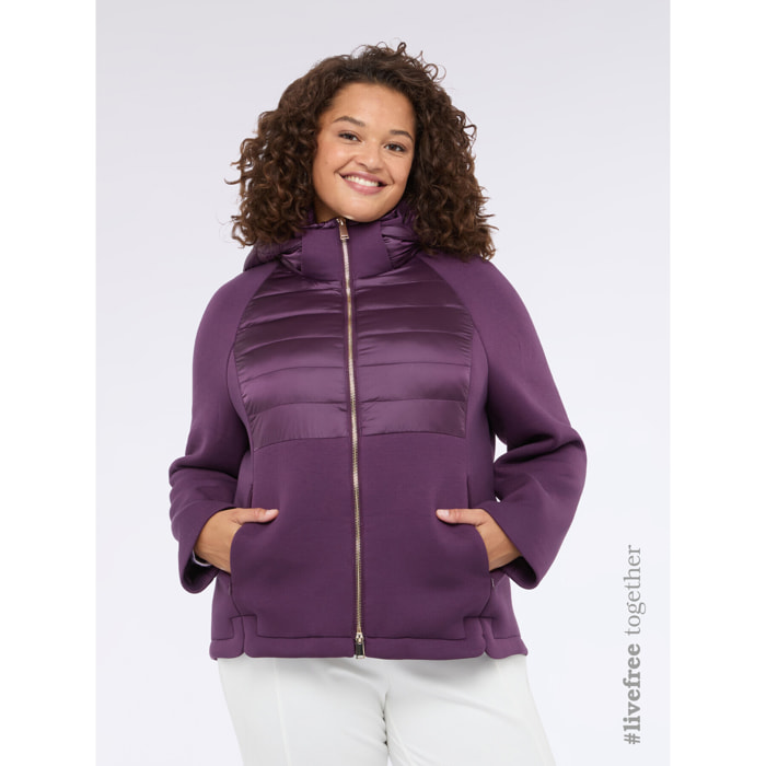 Fiorella Rubino - Plumífero ligero bimaterial - Burgundy