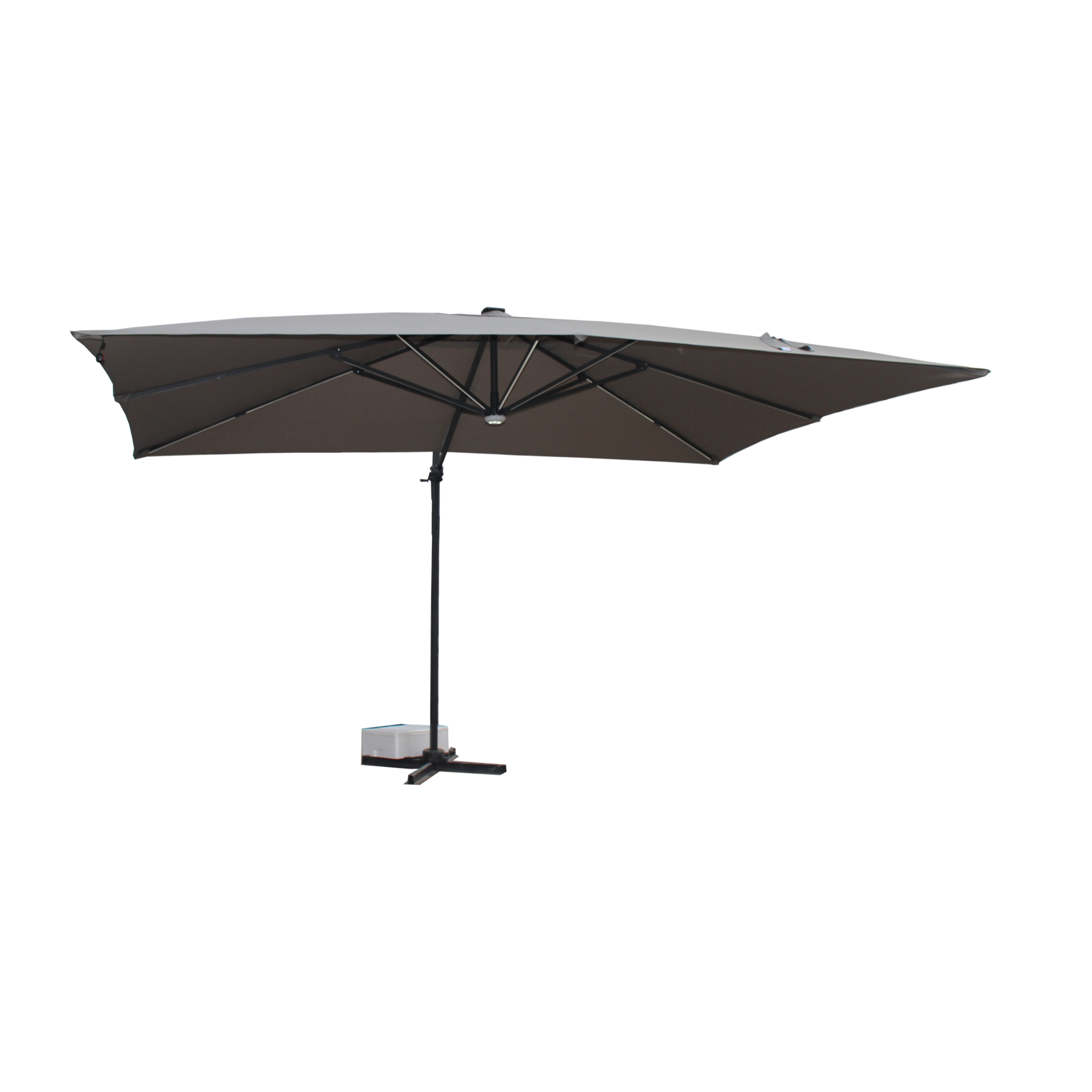 Parasol LED 3 x 4 m gris VALIANO