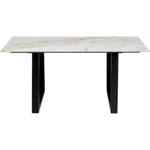 Table Eternity blanche et noire 160x80cm Kare Design