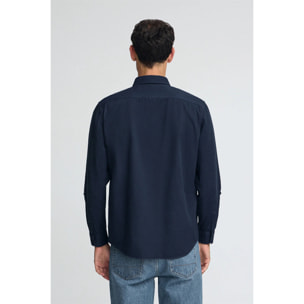 Camisa azul marino de corte regular con logo Polo Club