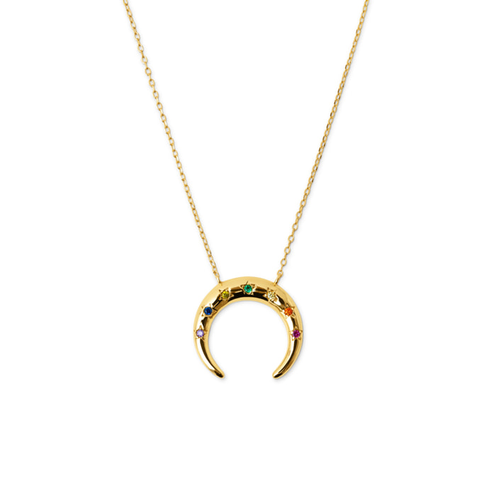 Collana Moonset Colors Argento Placcato Oro