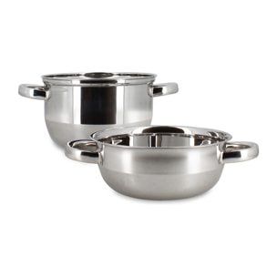 Marmite à moules 2.7l en acier inoxydable 18cm